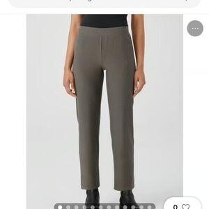 Eileen Fisher pull on wide leg crop pant size medium career classic charcoal